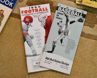 1960 Football and Baseball Schedules 