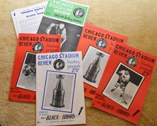 Vintage 1960's Chicago Blackhawks Programs 