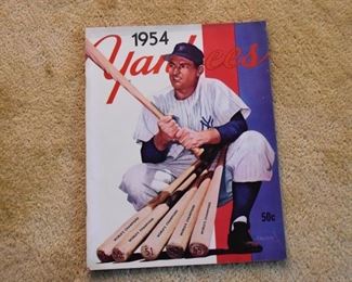 1954 Yankees Baseball Program