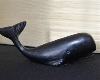 Cast Iron Whale Figurine