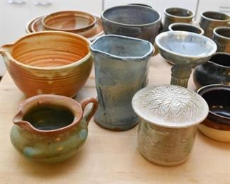 Studio Pottery - Creamers, Pitchers, Vases, Etc. 