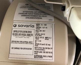 Savaria chair lift - straight