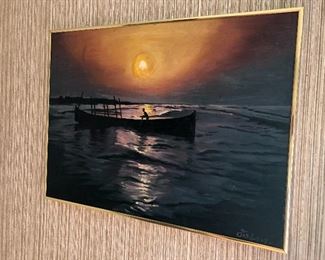 framed acrylic painting