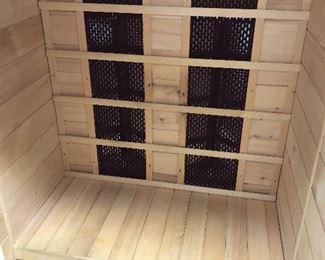 Interior of infrared sauna