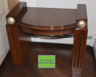 Pair of Quality Deco Side Tables