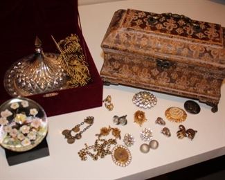 Jewelry and Box, Paper Weight and more