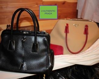 2 Authentic Prada Handbags