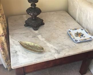 Marble top coffee table.