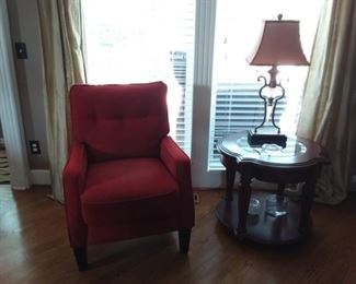 Pretty red recliner