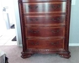 Matching A.R.T Furniture 6 drawer dresser combined with 4 door armoire, chest of drawers and 2 night stands - Excellent condition. 