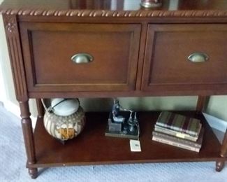Wood side table/file cabinet