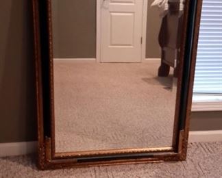 Large framed mirror.