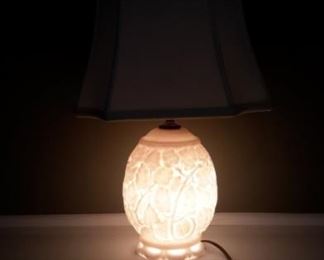 Vintage milk glass 3 way lamps (2). 