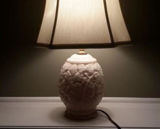 Vintage milk glass 3 way lamps (2). 