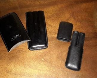 Real leather cigar holders (2).