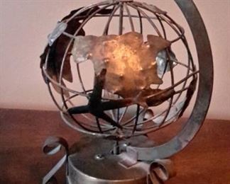 "Around the World in 80 Days" metal music box...works!