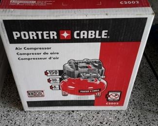 Porter Cable Air Compressor, in box.