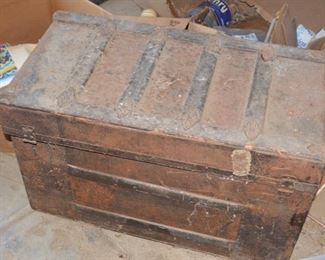 Antique Flat Top Trunk