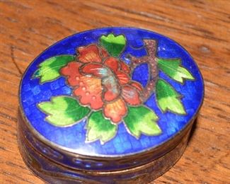 Old Cloisonne Enamel Pill Box