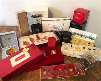 Large collection miniature perfumes and boxed sets