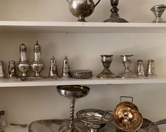 Sterling and silverplate table wear and serving pieces