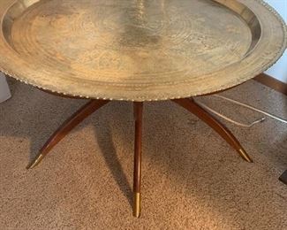 Mid century brass coffee table
