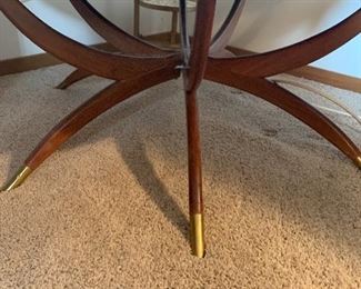 Mid century brass coffee table