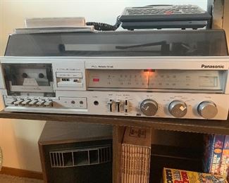 Vintage Panasonic turntable cassette player