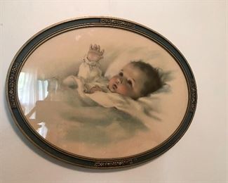 Framed baby print