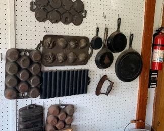 Case iron pans and skillets