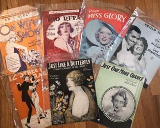 Old Hollywood and Ziegfeld Follies sheet music