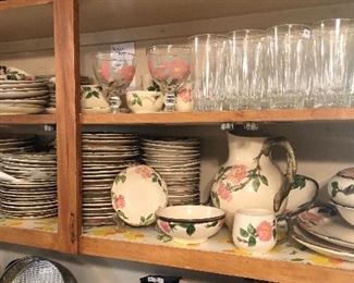 Franciscan Desert Rose dishes and serving pieces