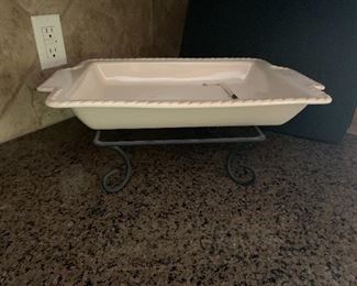 Serving tray on stand