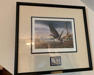 1990 Ducks Unlimited Stamp and Print Ralph McDonald