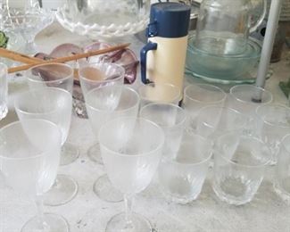 Crystal Wine Glasses, Glassware, etc.