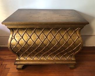 Gilded table with drawers