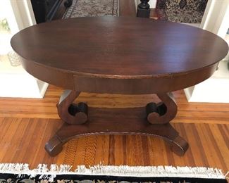 Oval foyer table