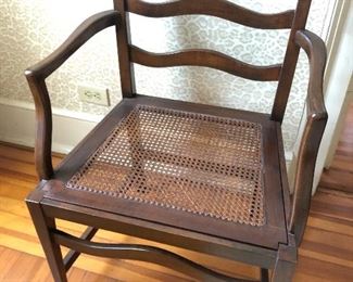 Italian made wooden chair (pair available with matching ottoman
