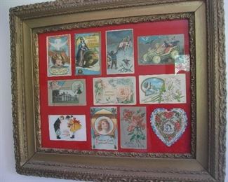 Beautiful frame with vintage valentines