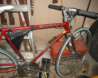 Schwinn bicycle.  Found an assortment of other bike accessories too.  Tire tubes, spokes and handle grips.  Chains too.  Your one stop shop :-)