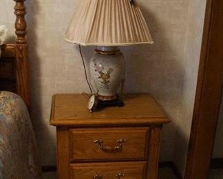 night stand, lamp