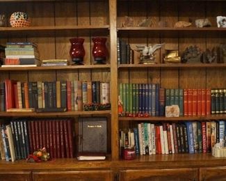 vintage and modern books, decor