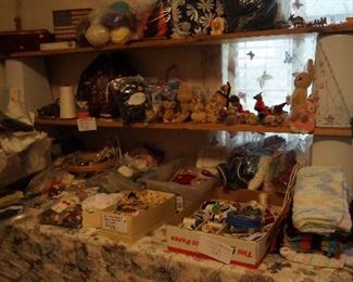 sewing notions, yarn, craft supplies, fabric, scissors, pinking shears