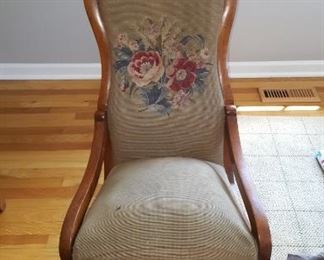 Rocking Chair with needlepoint Seat