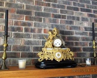 antique mantel clock by Deprez clock company 