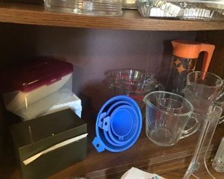 Lots of Pyrex measuring cups