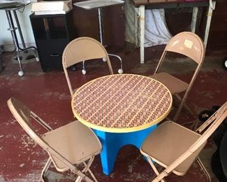 Vintage metal children’s chairs