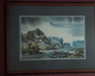 Beautiful Reynold Weidenarr watercolor landscape
