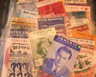 Vintage sheet music