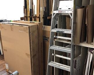 Ladder, Professional Art Storage/Shipping Containers, Frame Stock, Storage bins